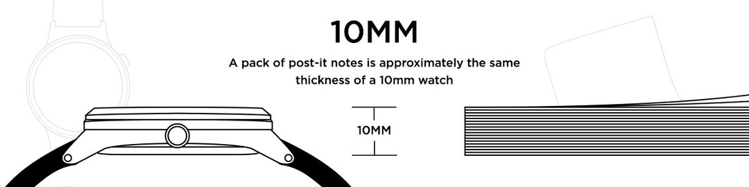 độ dày vỏ đồng hồ 10mm
